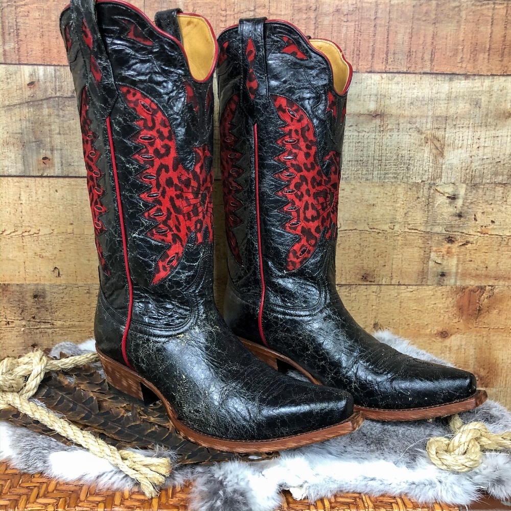 Johnny Ringo Cheetah Cowgirl Boots